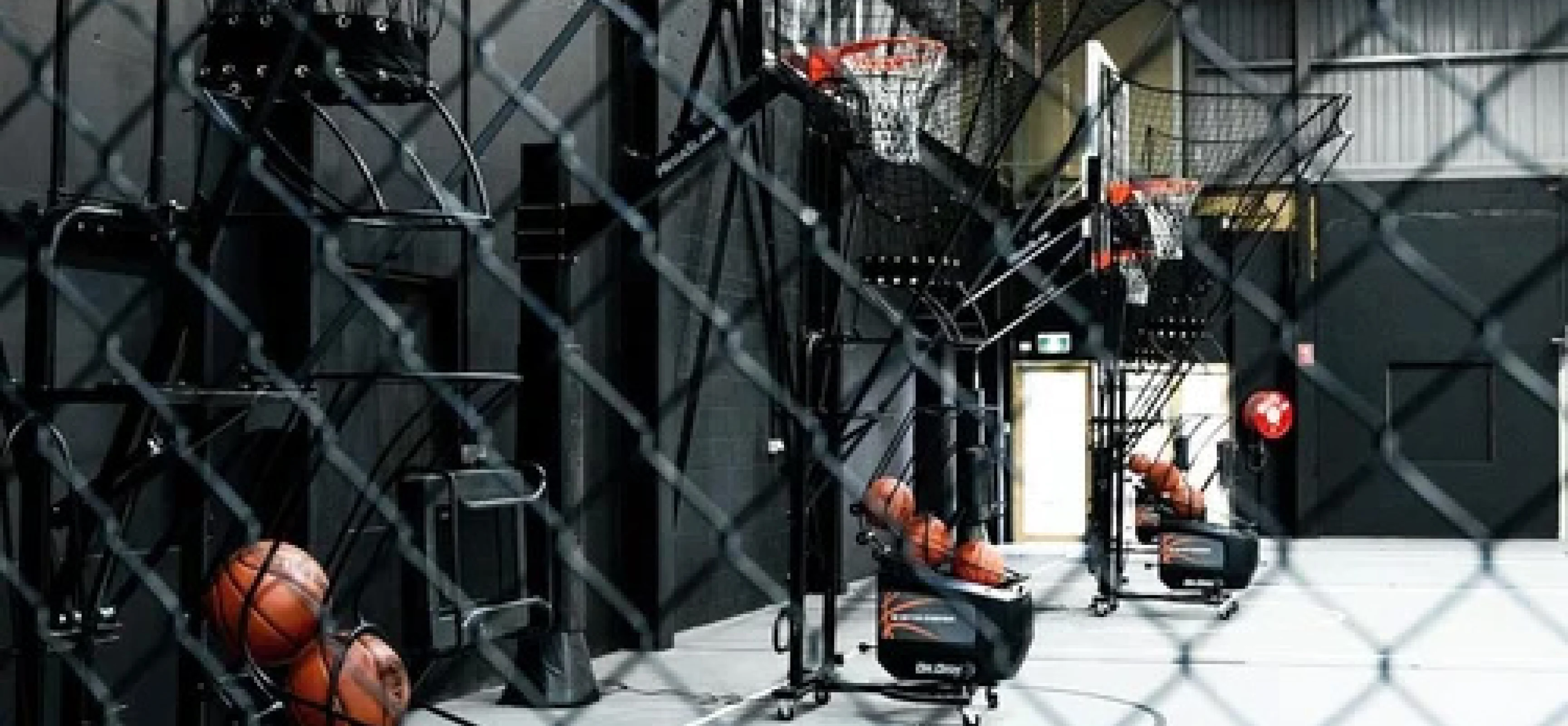 Housed Chatswood basketball facilities overview showing NCAA half courts, shooting machines,and modern facilities